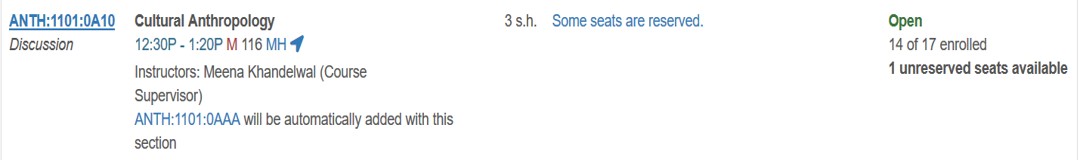 Example of reserved seats displayed in MyUI. 